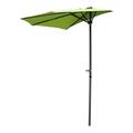 International Caravan 9 ft. Half Round Wall Hugger Umbrella, Grass Green YF-1147-2.7M-GG